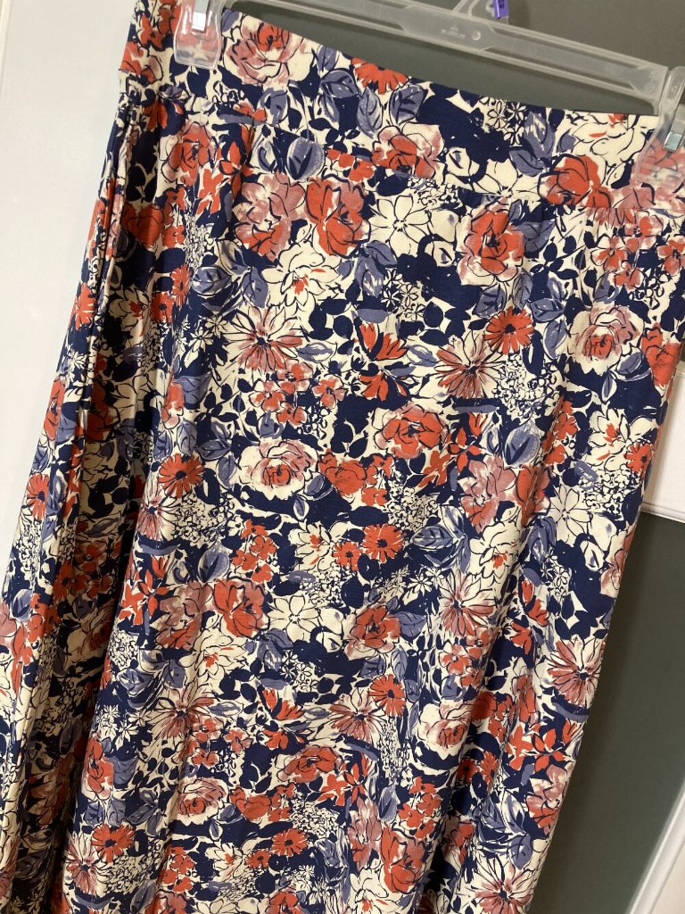 pact Women's Fit & Flare Midi Skirt Cosmos - Large - NWT! - Great fall floral - Picture 2 of 11